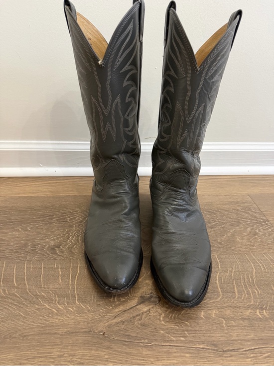 Nocona Other - Men's Vintage Nocona Classic Gray Cowboy Boots - Leather Western Boot 9.5D